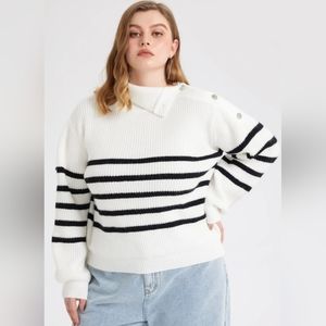 Asymmetrical Plus-Size Sweater